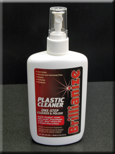 Brillianize Acrylic Lucite Plastic cleaner polish anti static spray