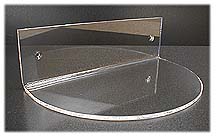 Clear Wall Mounting Radius Shelves